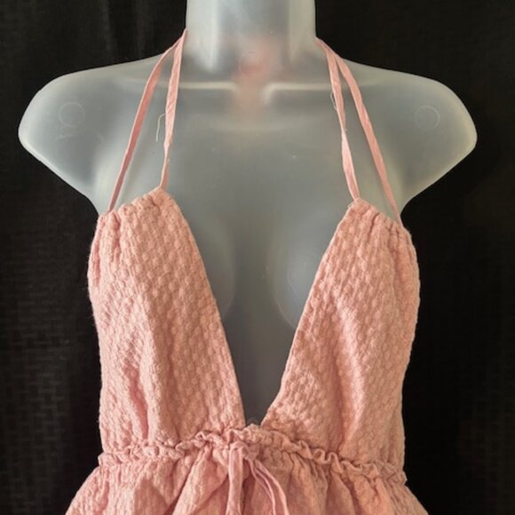 SEXY Pink Halter Top ~ 100% Cotton - Picture 2 of 7